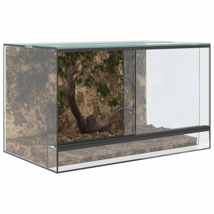 Vidaxx Terrarium mit Stauraum transparentes 50 x 30 x 30 cm großes Glas