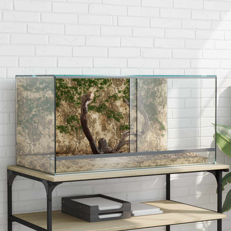 Vidaxx Terrarium mit Stauraum transparent 80 x 40 x 40 cm Glas