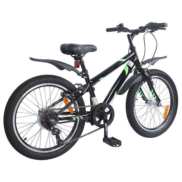 VidaXL Kinderfahrrad 24 Zoll 6-Gang für 8-12 Jahre schwarz