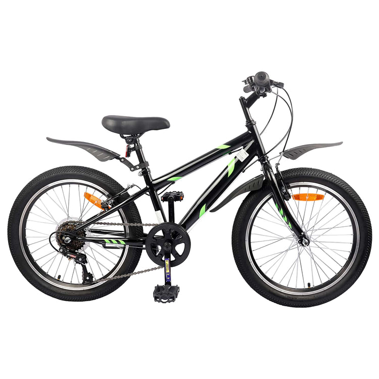 VidaXL Kinderfahrrad 24 Zoll 6-Gang für 8-12 Jahre schwarz
