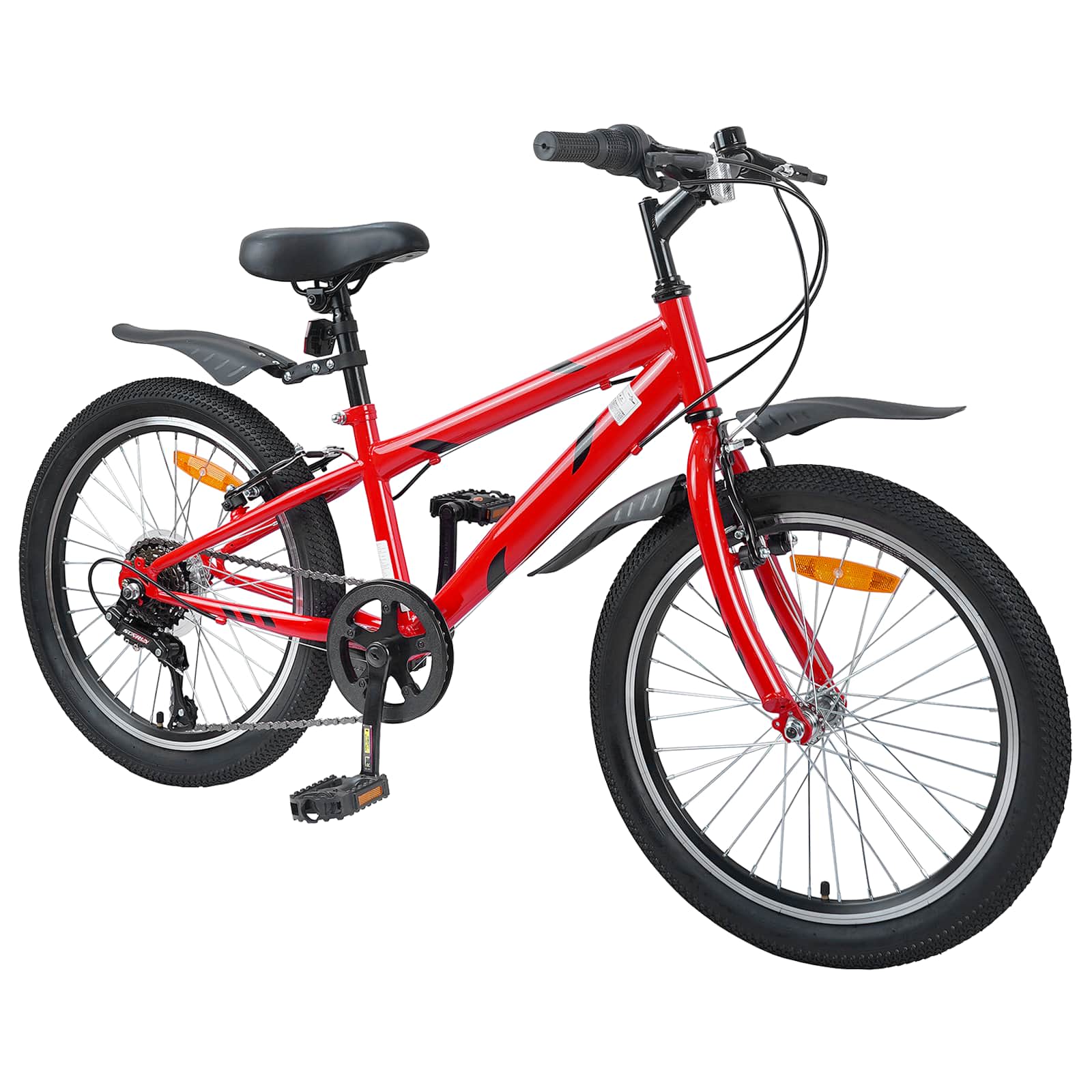 VidaXL Kinderfahrrad 24 Zoll 6-Gang für 8-12 Jahre rot