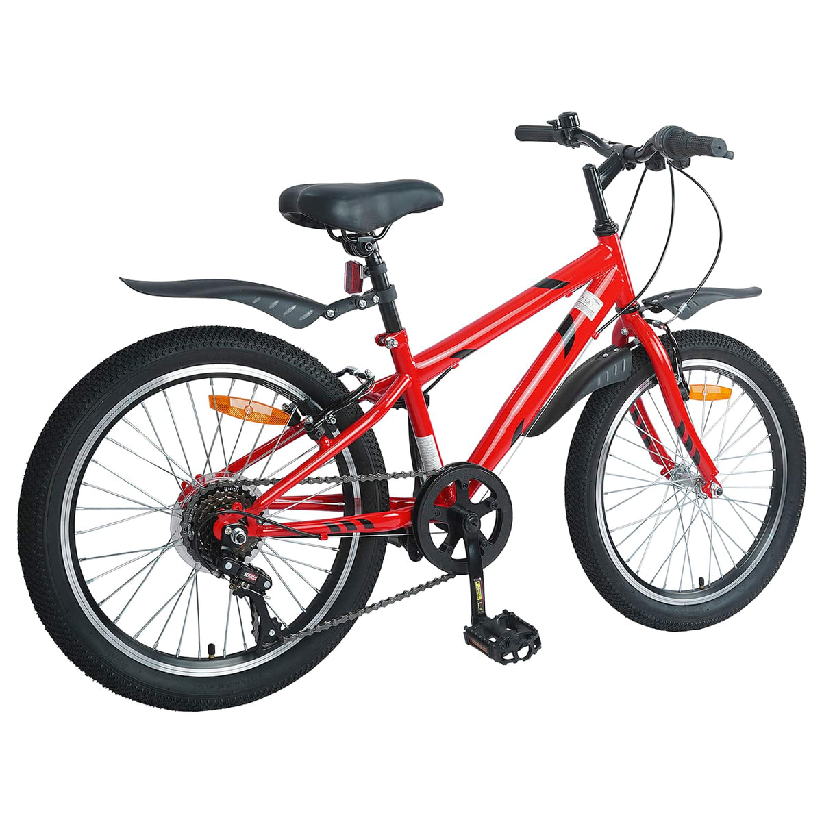 VidaXL Kinderfahrrad 24 Zoll 6-Gang für 8-12 Jahre rot