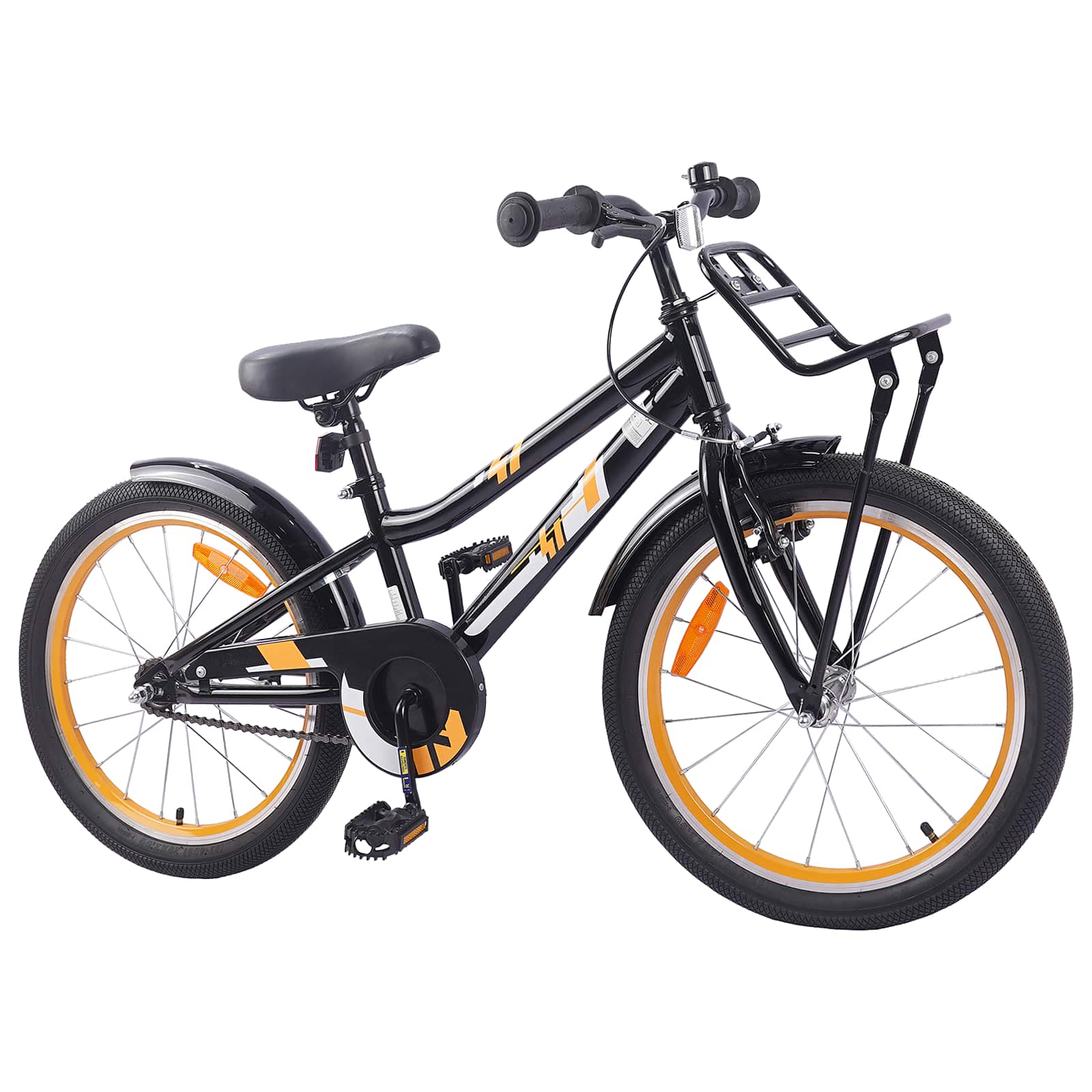 VidaXL Kinderfahrrad 20 Zoll für 6-11 Jahre Orange Schwarz