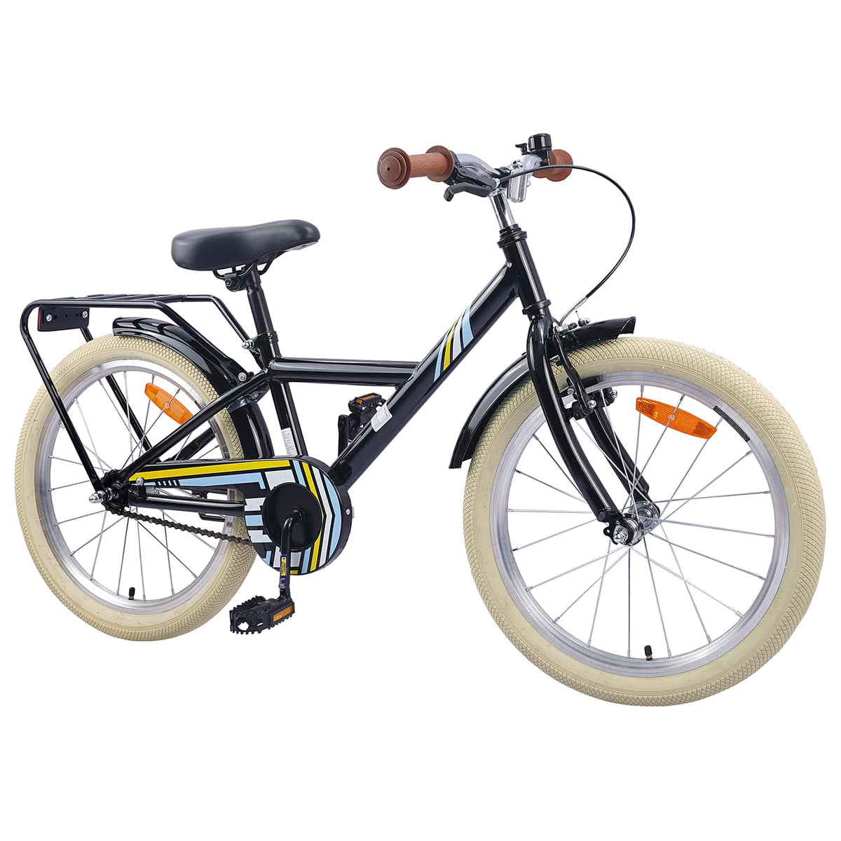 VidaXL Kinderfahrrad 24 Zoll für 8-12 Jahre schwarz