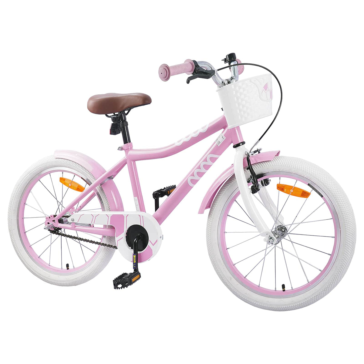 VidaXL Kinderfahrrad 20 Zoll für 6-11 Jahre, Hellrosa