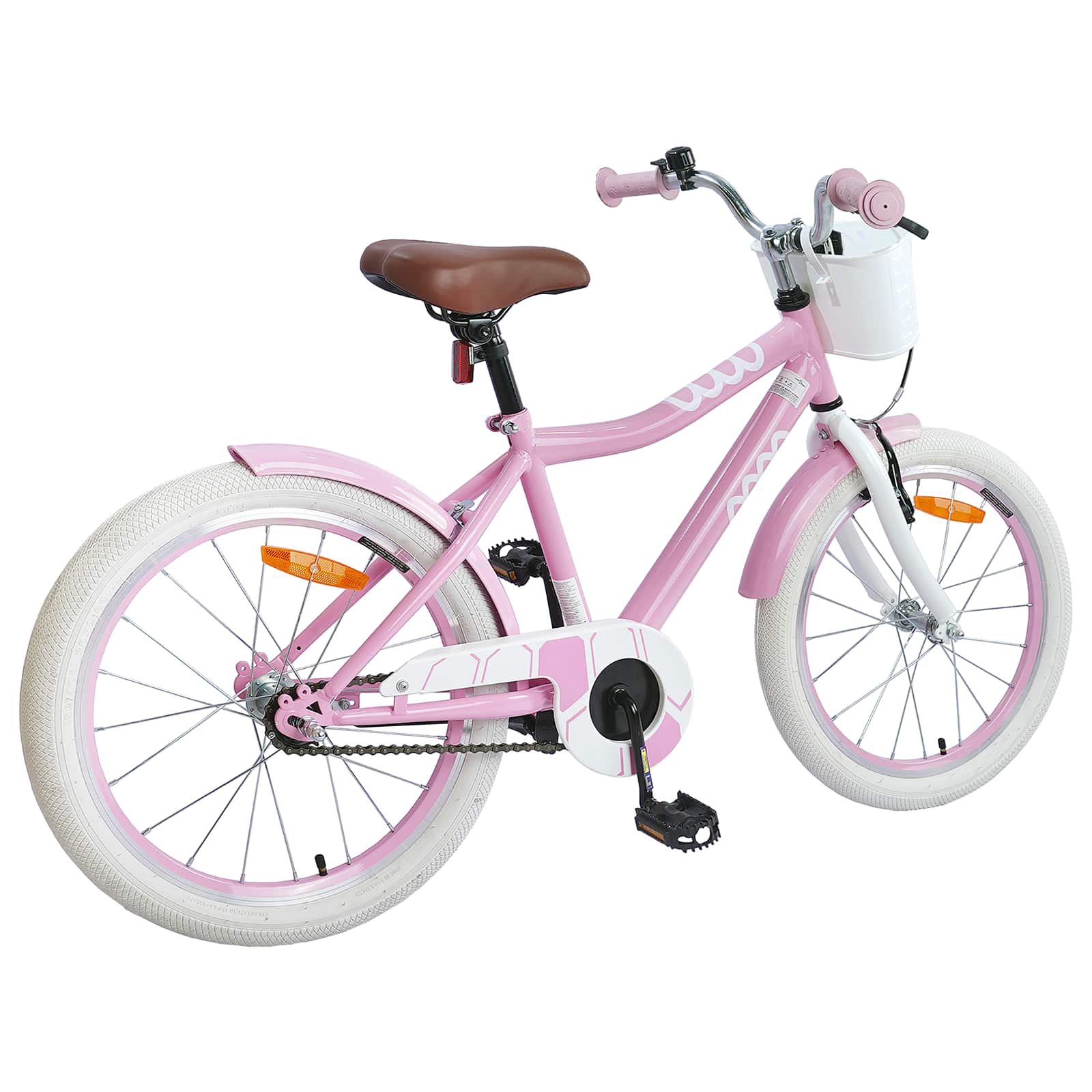 VidaXL Kinderfahrrad 20 Zoll für 6-11 Jahre, Hellrosa