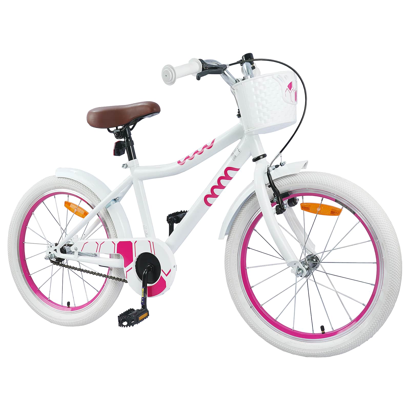 VidaXL Kinderfahrrad 20 Zoll für 6-11 Jahre weiß