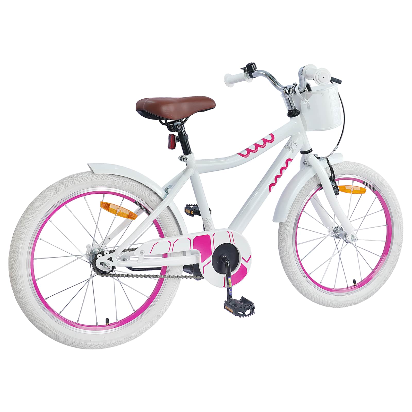 VidaXL Kinderfahrrad 20 Zoll für 6-11 Jahre weiß