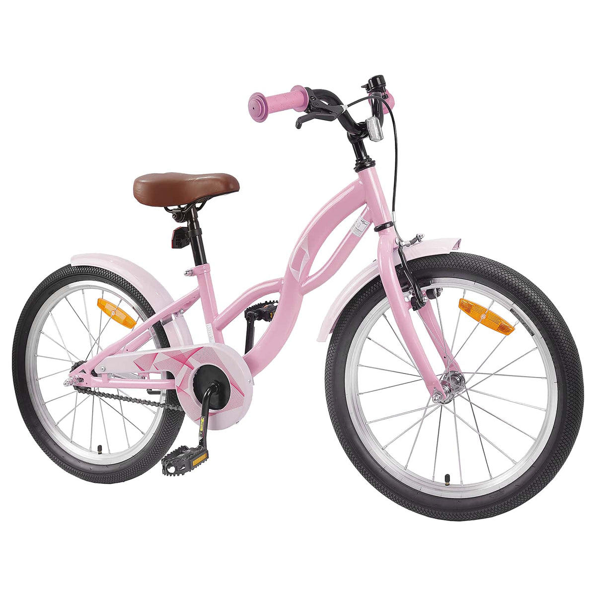 VidaXL Kinderfahrrad 20 Zoll für 6-11 Jahre, Hellrosa
