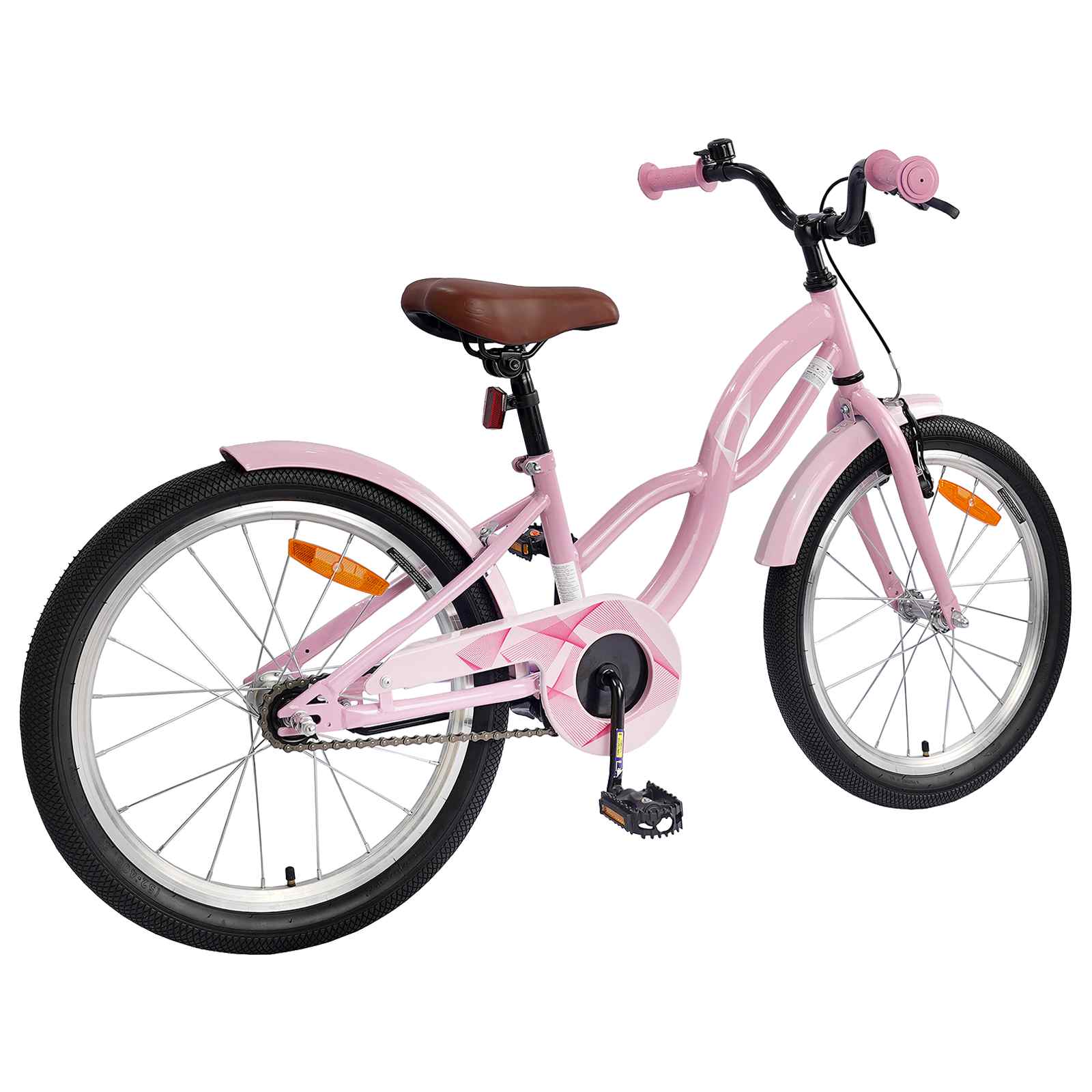 VidaXL Kinderfahrrad 20 Zoll für 6-11 Jahre, Hellrosa