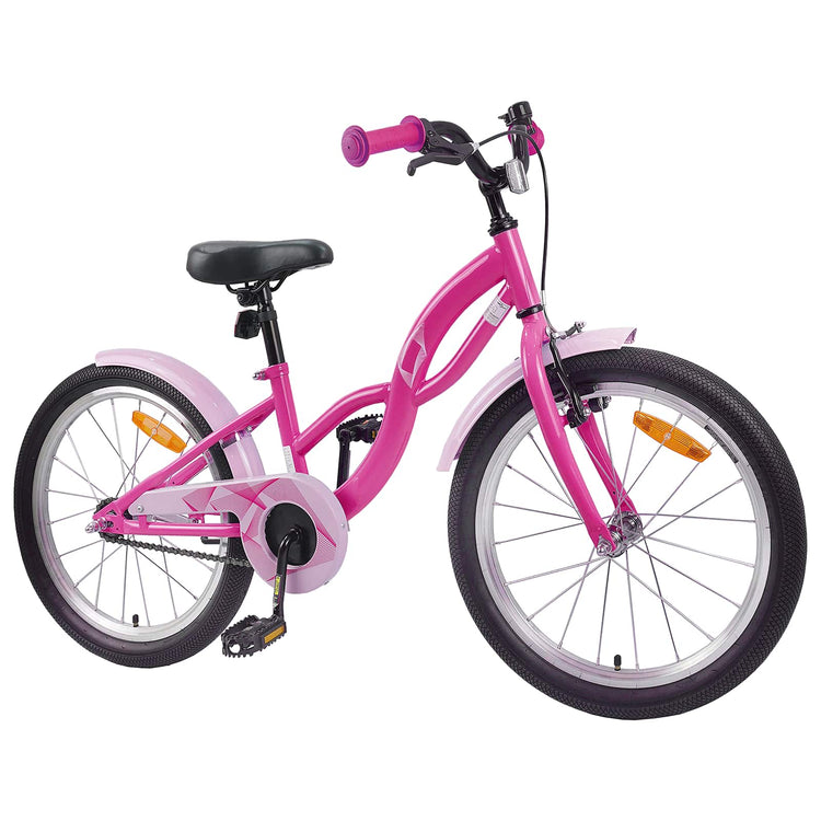 VidaXL Kinderfahrrad 20 Zoll für 6-11 Jahre, Dunkelrosa
