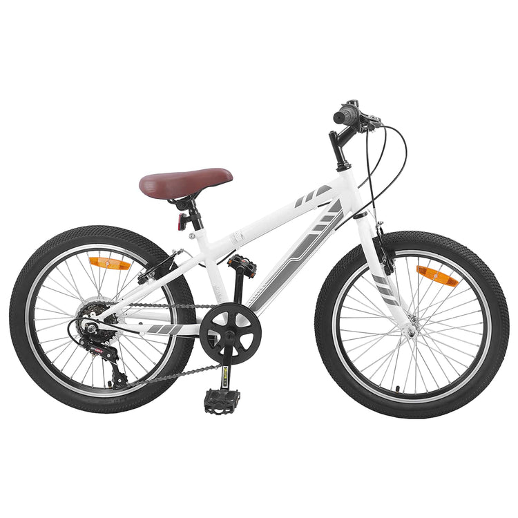 VidaXL Mountainbike 24 Zoll 6-Gang für 8-12 Jahre weiß