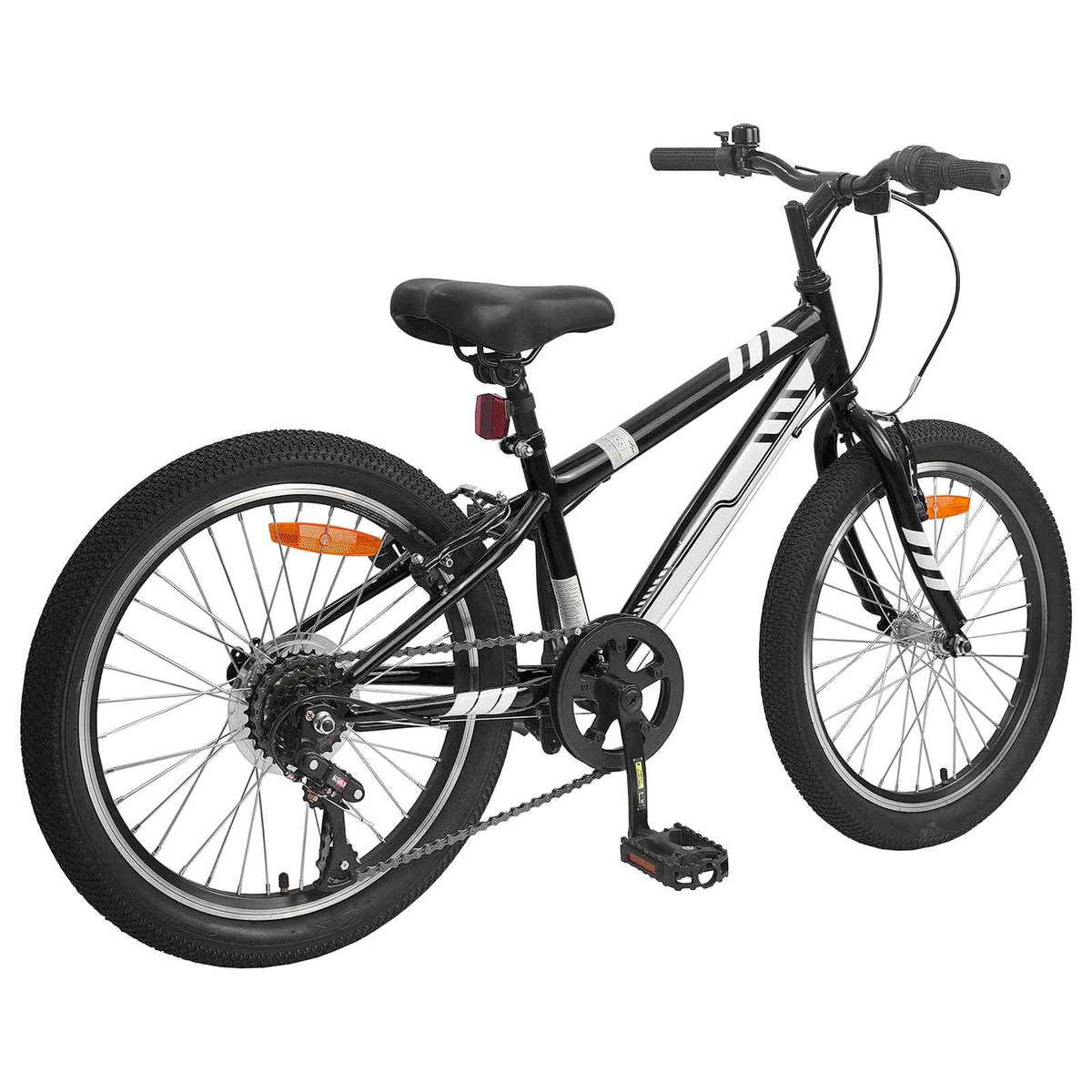 VidaXL Mountainbike 24 Zoll 6-Gang für 8-12 Jahre schwarz