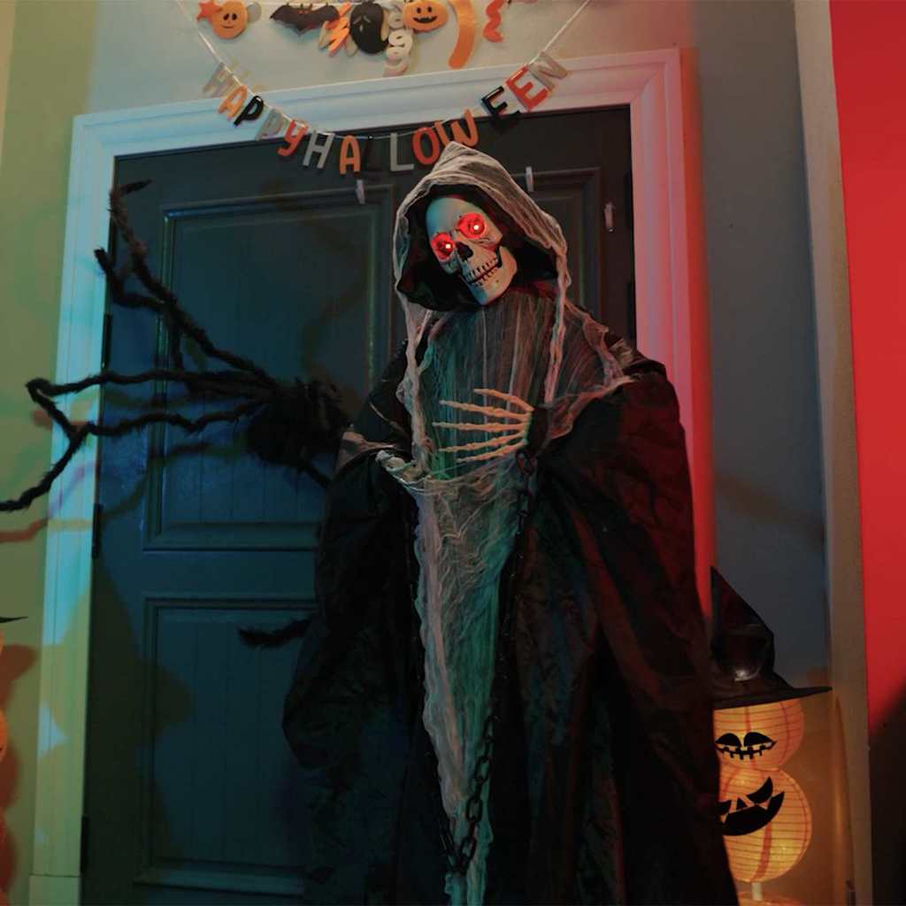Vidaxl Halloween Sensenmann schwarz 60 x 60 x 155 cm Polyester