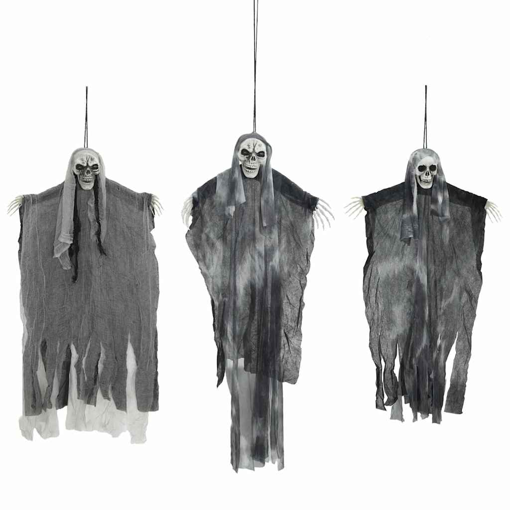 Vidaxl Halloween-Hängegeist 3 Stück schwarz 66 x 110 cm Polyester
