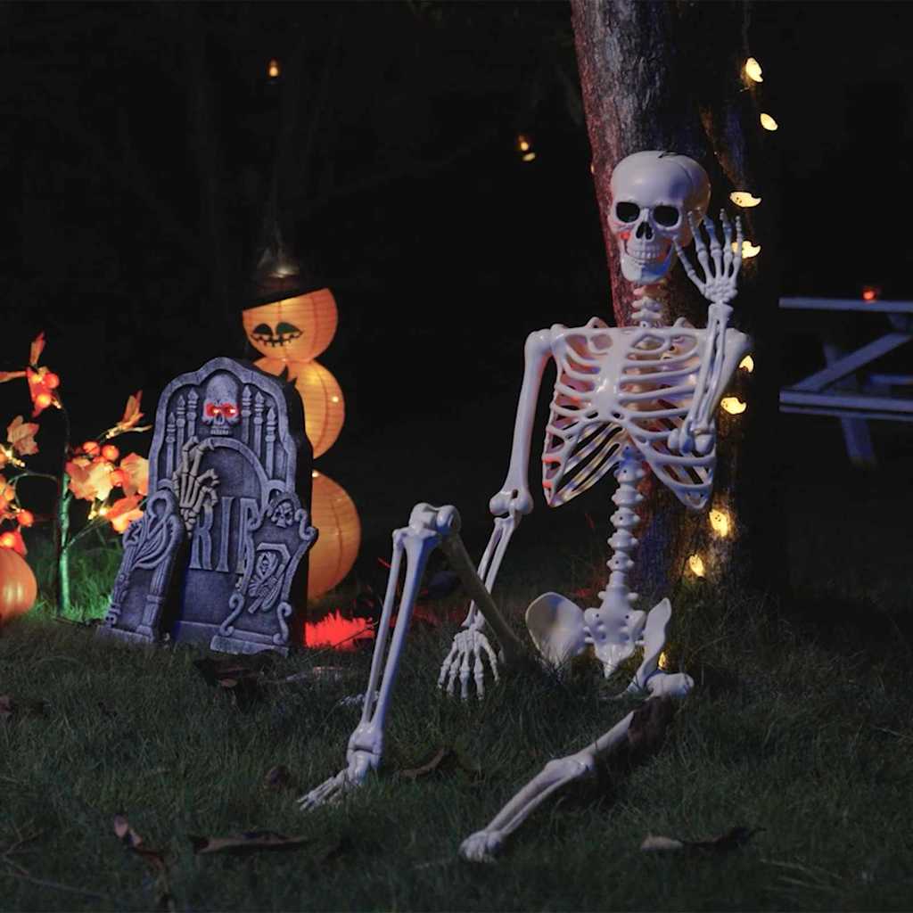 VidaXL Halloween-Skelett 2 Stück weiß 85 cm PVC