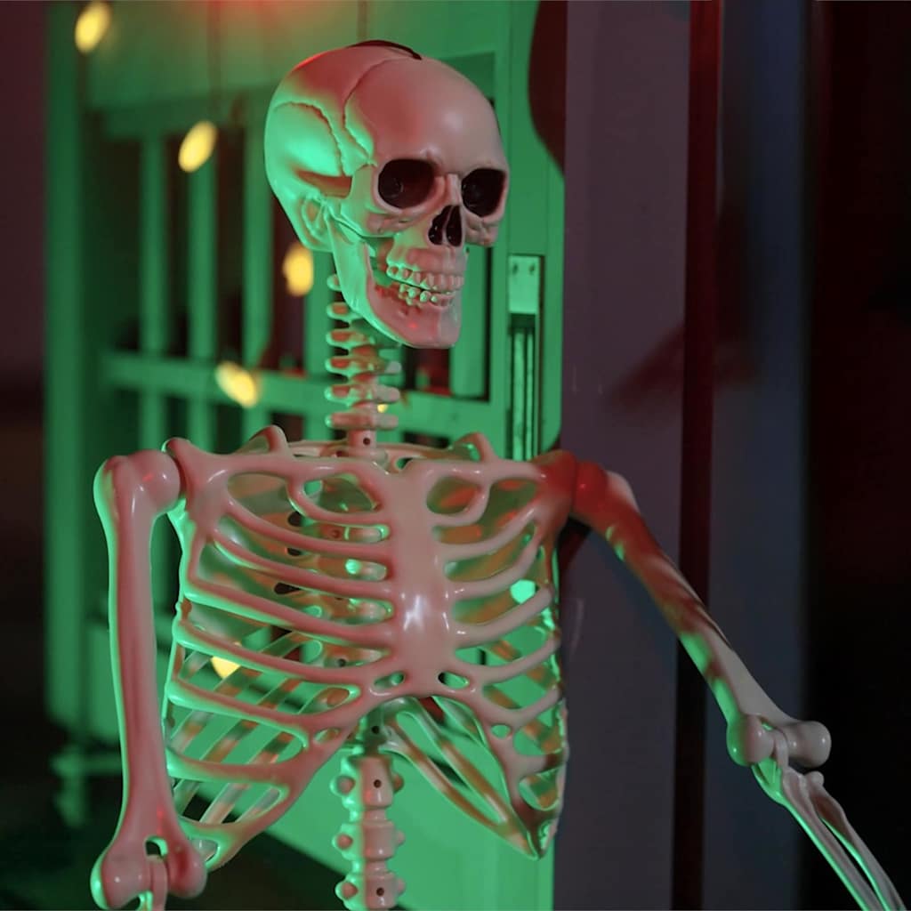 VidaXL Halloween-Skelett 2 Stück weiß 85 cm PVC