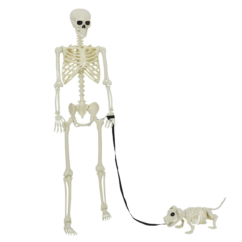 Vidaxl Halloween-Dekorationsskelett 2 Stück weißes Polypropylen