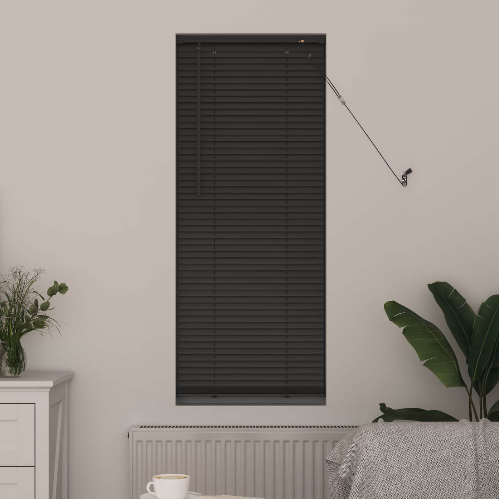Vidaxx Jalousie verstellbar silbergrau 150 x 40 cm PVC