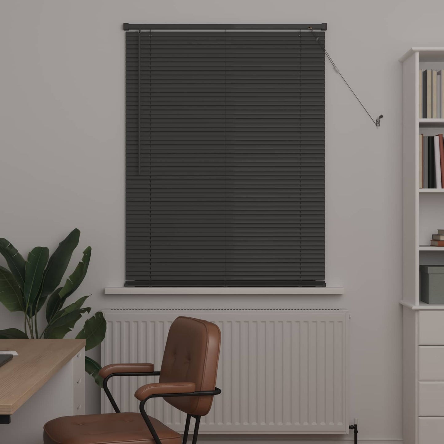 Vidaxx Jalousie verstellbar silbergrau 150 x 70 cm PVC