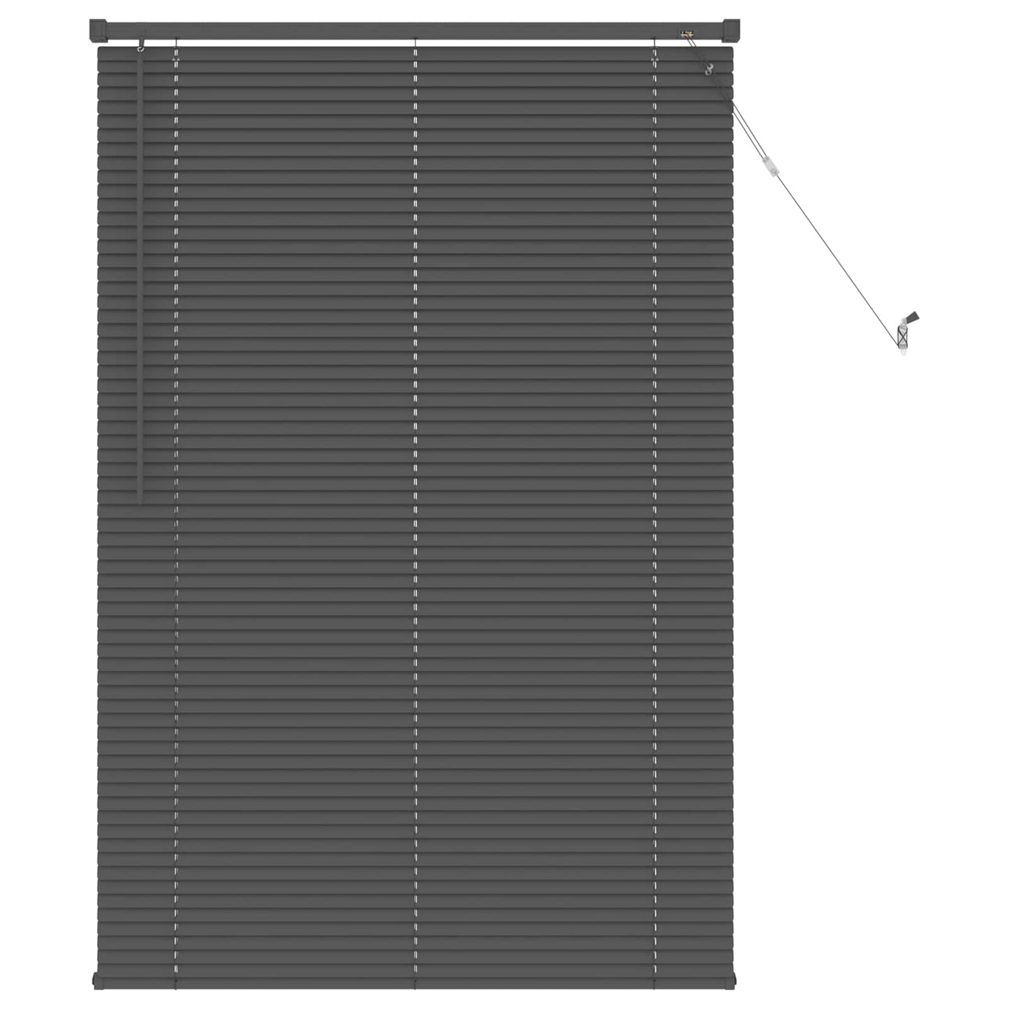 Vidaxx Jalousie verstellbar silbergrau 150 x 80 cm PVC