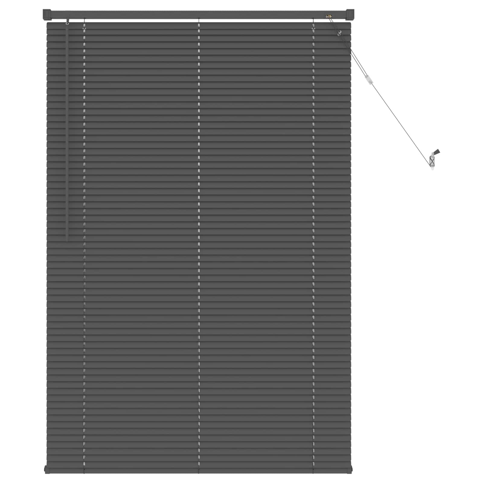 Vidaxx Jalousie verstellbar silbergrau 150 x 80 cm PVC