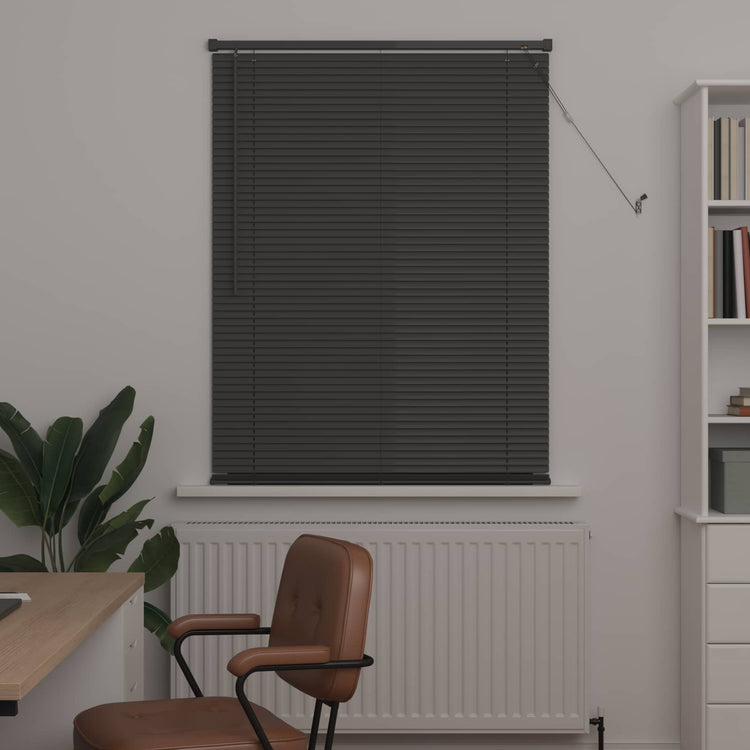 Vidaxx Jalousie verstellbar silbergrau 150 x 100 cm PVC