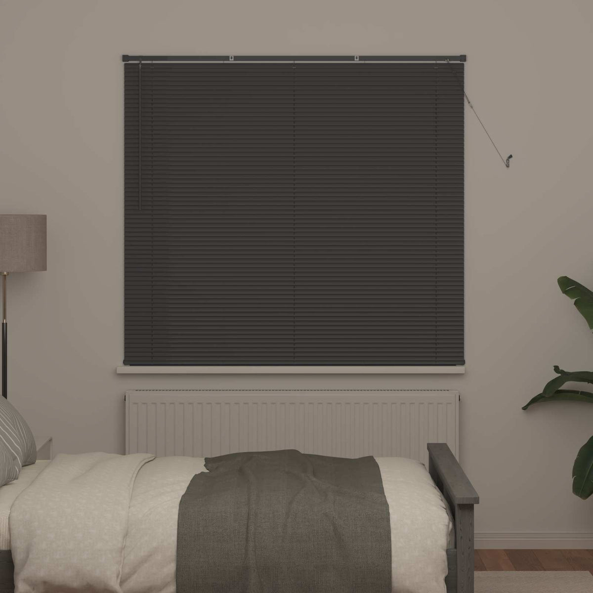 Vidaxx Jalousie verstellbar silbergrau 150 x 140 cm PVC