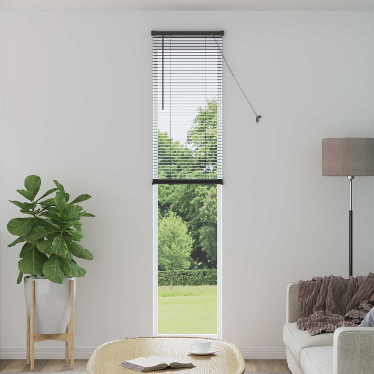 Vidaxx Jalousie verstellbar silbergrau 213 x 50 cm PVC