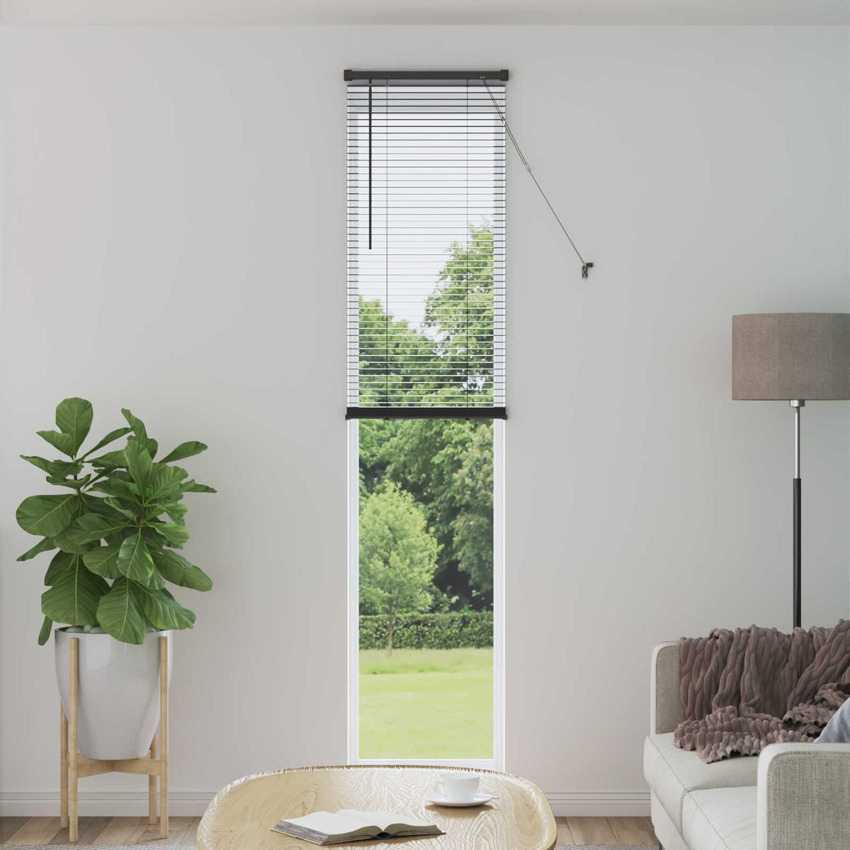 Vidaxx Jalousie verstellbar silbergrau 213 x 60 cm PVC
