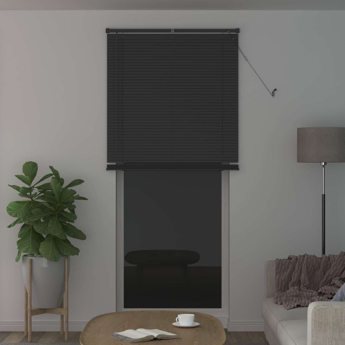 Vidaxx Jalousie verstellbar silbergrau 213 x 80 cm PVC