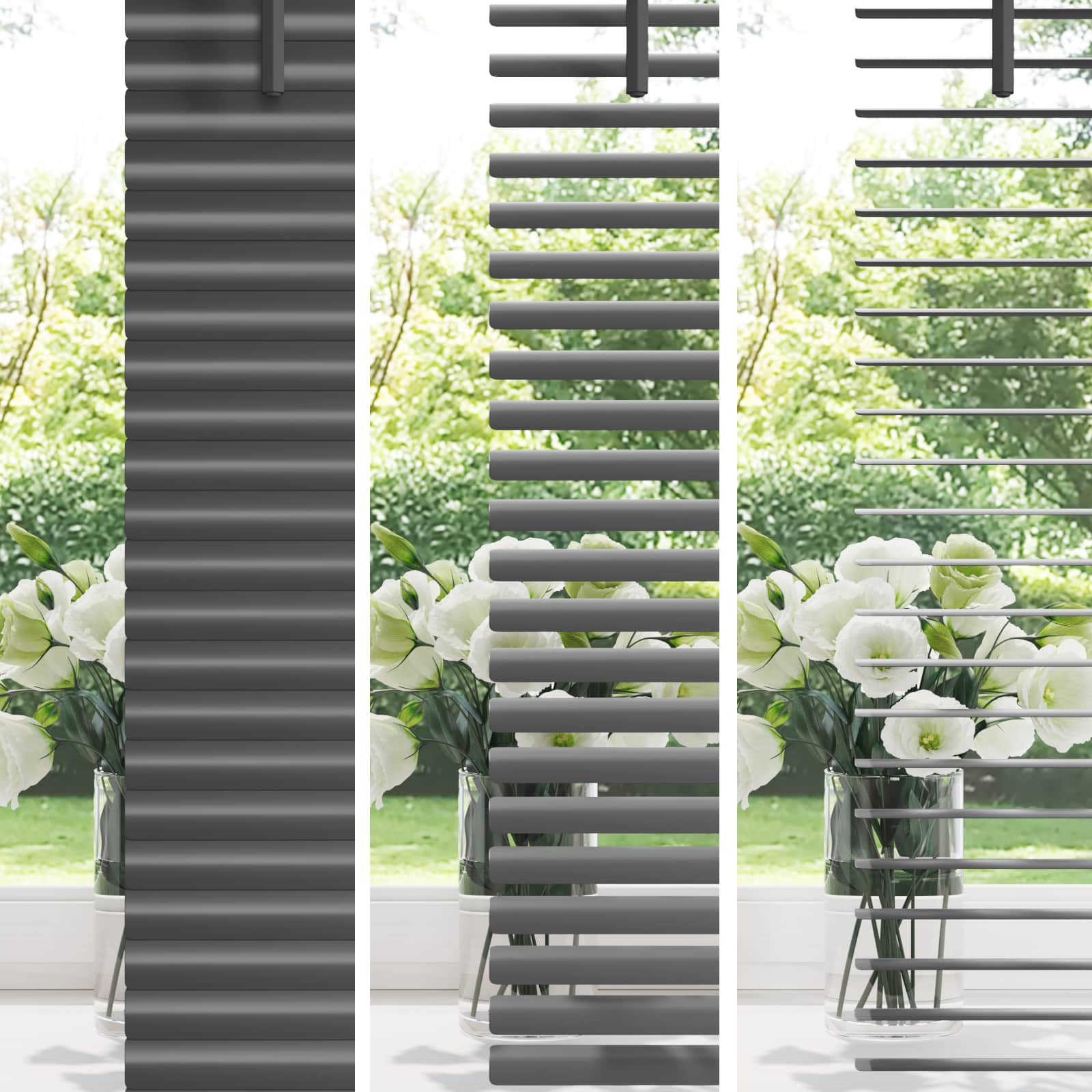 Vidaxx Jalousie verstellbar Silbergrau 213 x 160 cm PVC