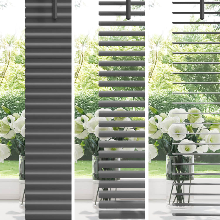 Vidaxx Jalousie verstellbar Silbergrau 213 x 160 cm PVC