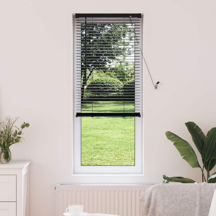 Vidaxx Jalousie verstellbar schwarz 150 x 50 cm PVC