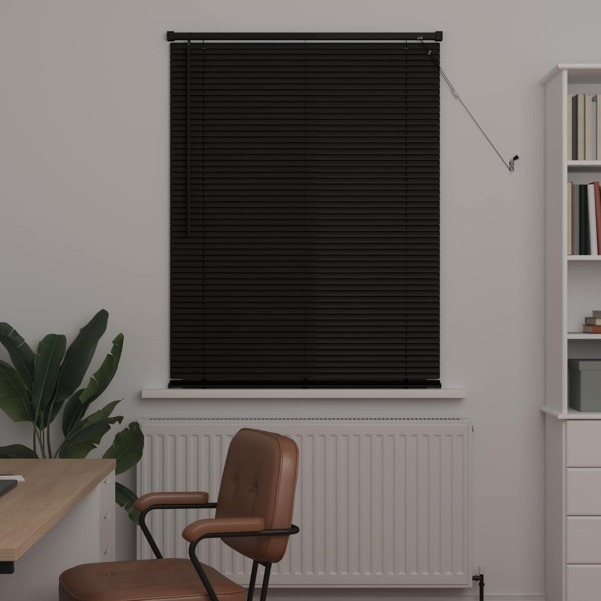 Vidaxx Jalousie verstellbar schwarz 150 x 70 cm PVC