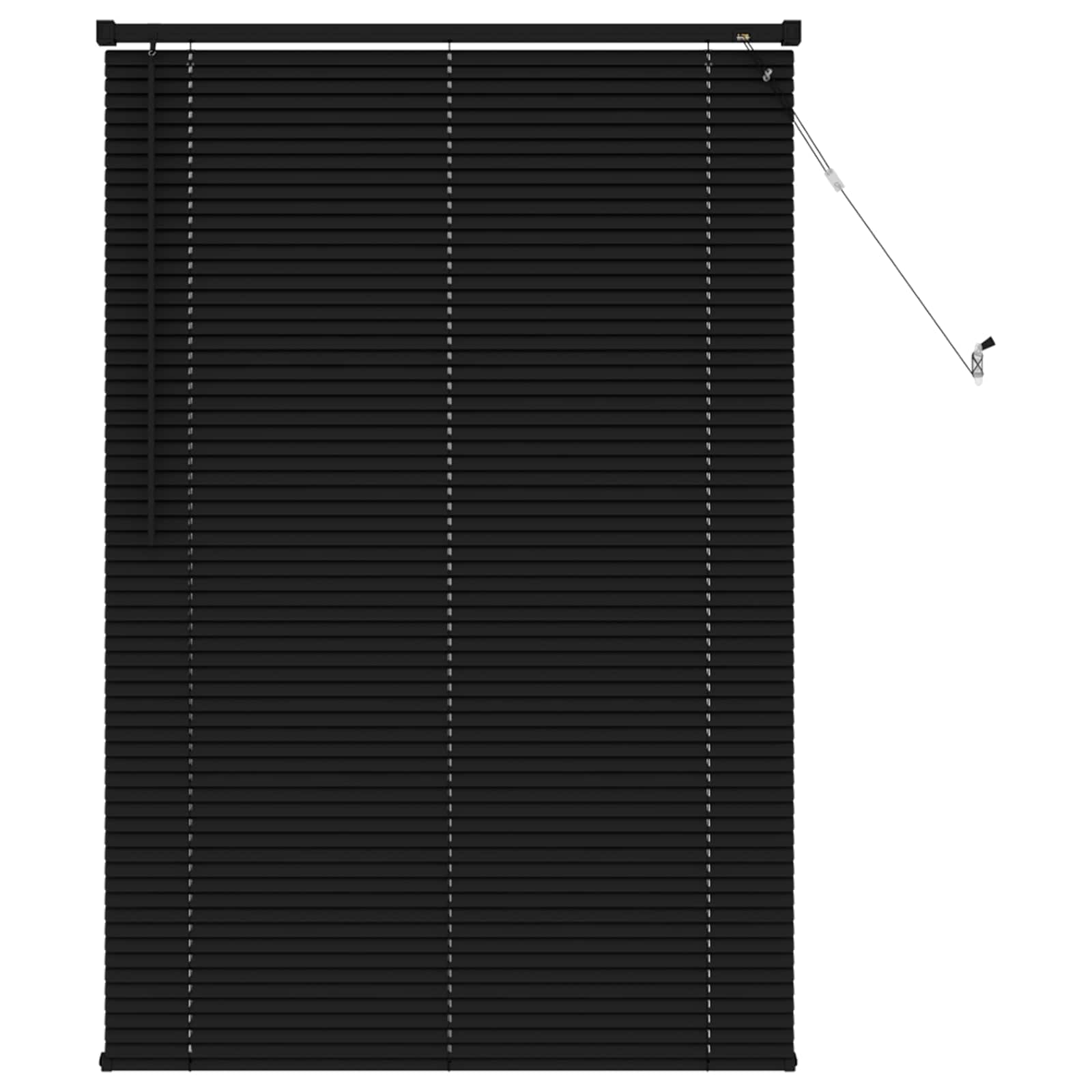 Vidaxx Jalousie verstellbar schwarz 150 x 80 cm PVC