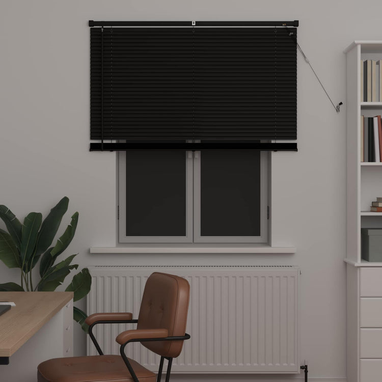 Vidaxx Jalousie verstellbar schwarz 150 x 110 cm PVC