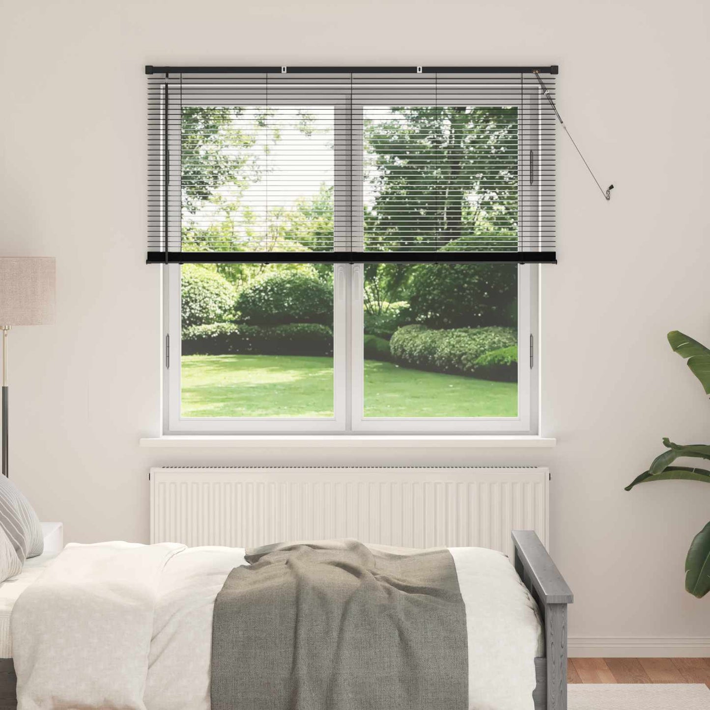 Vidaxx Jalousie verstellbar schwarz 150 x 160 cm PVC