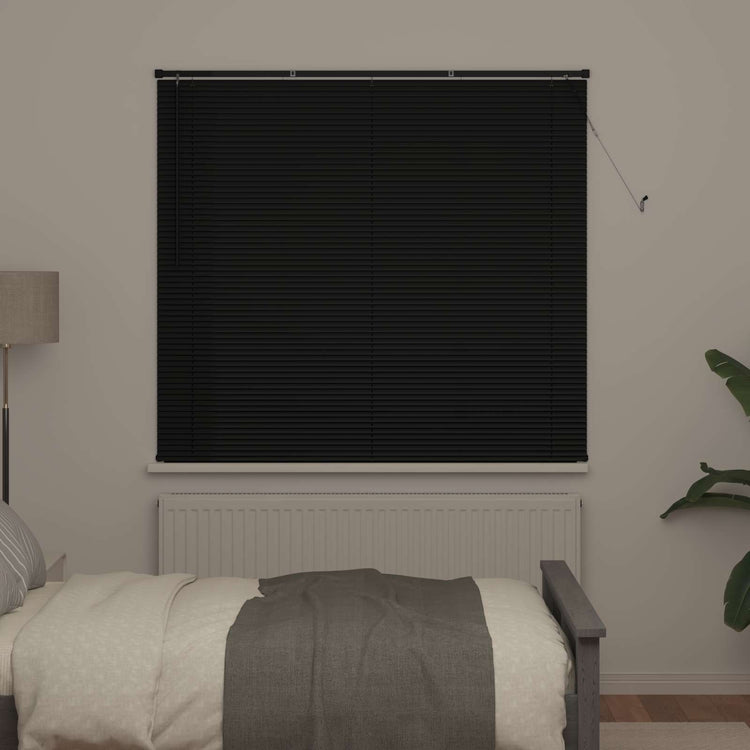Vidaxx Jalousie verstellbar schwarz 150 x 160 cm PVC