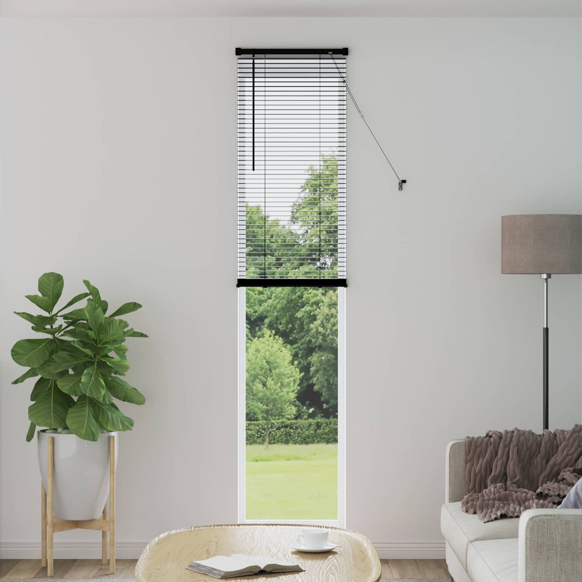 Vidaxx Jalousie verstellbar schwarz 213 x 50 cm PVC