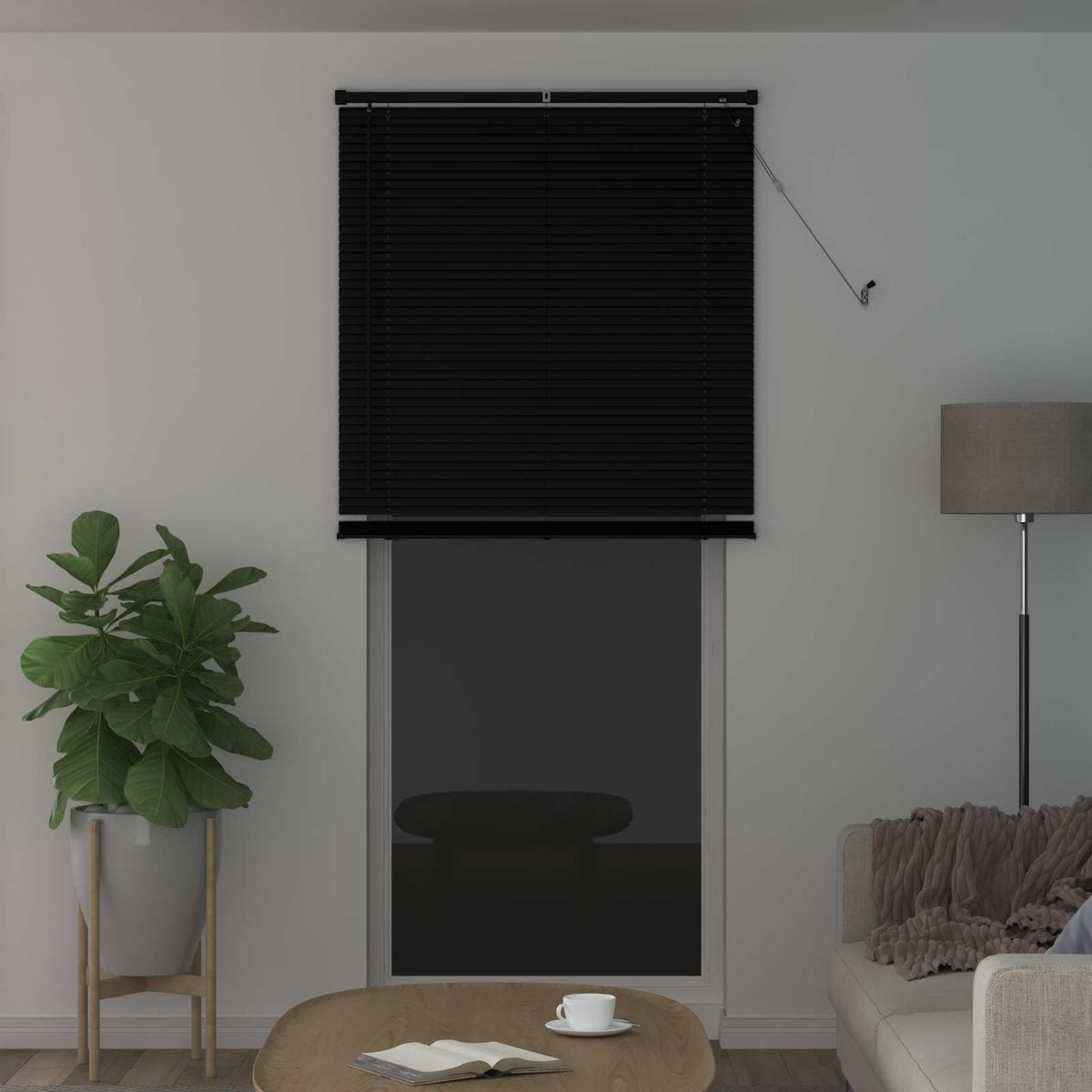 Vidaxx Jalousie verstellbar schwarz 213 x 70 cm PVC