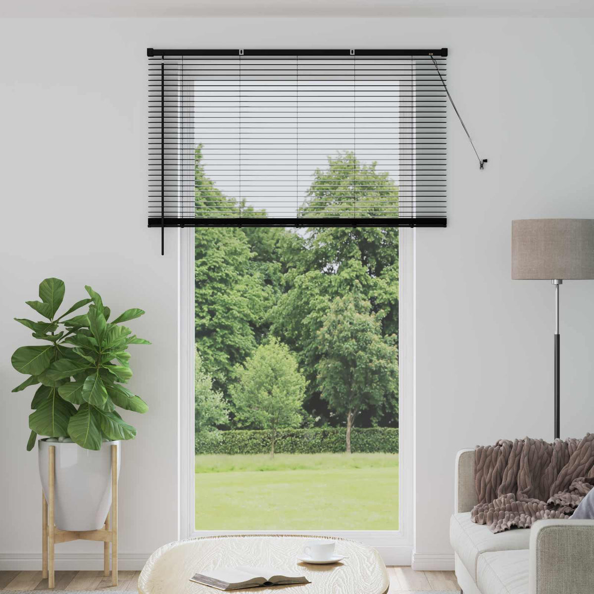 Vidaxx Jalousie verstellbar schwarz 213 x 140 cm PVC