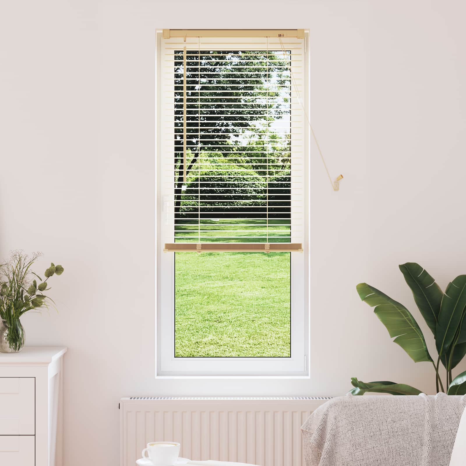 Vidaxx Jalousie Hellbraun mit Muster 150 x 50 cm PVC