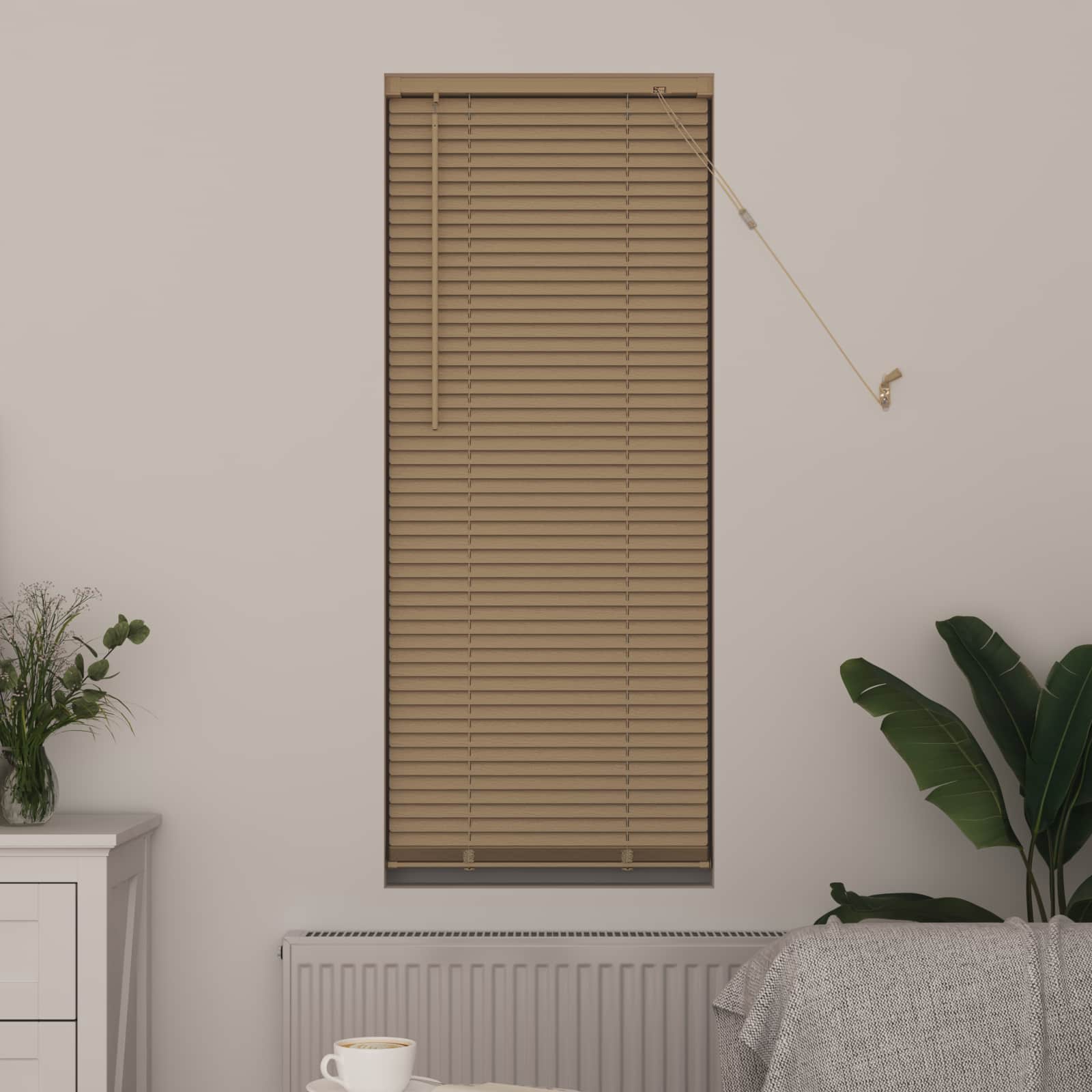 Vidaxx Jalousie Hellbraun mit Muster 150 x 60 cm PVC