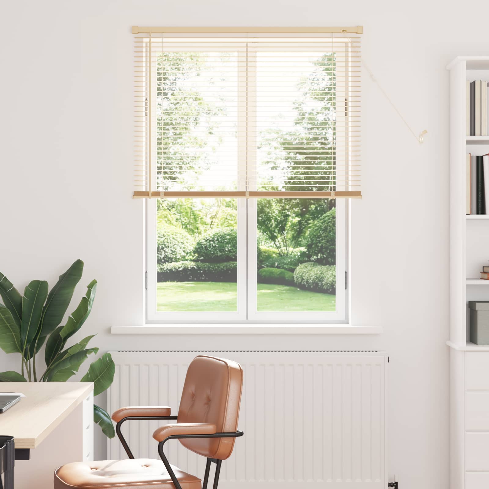 Vidaxx Jalousie Hellbraun mit Muster 150 x 80 cm PVC