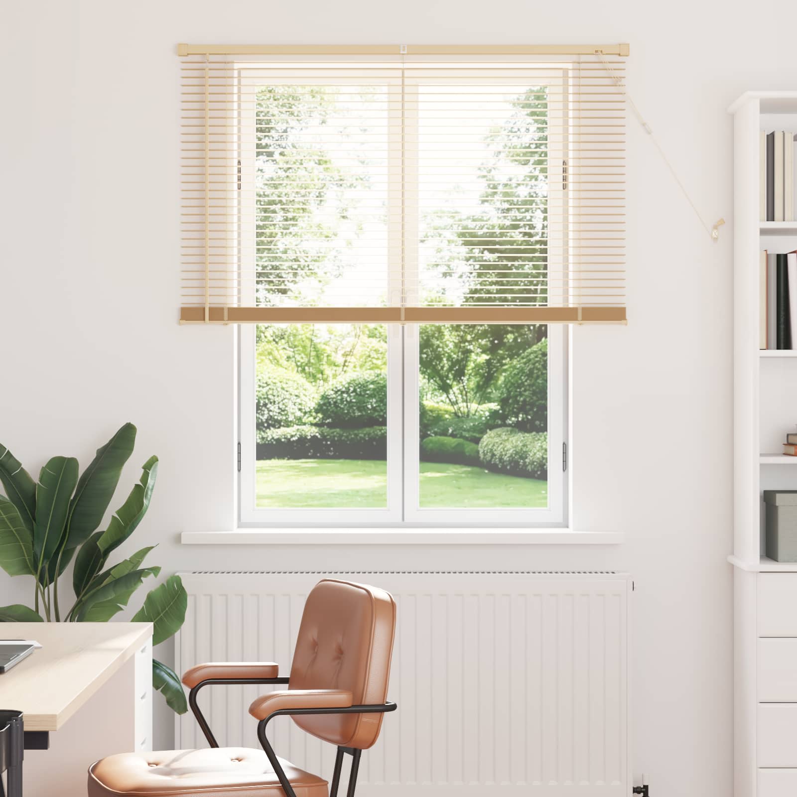 Vidaxx Jalousie Hellbraun mit Muster 150 x 120 cm PVC