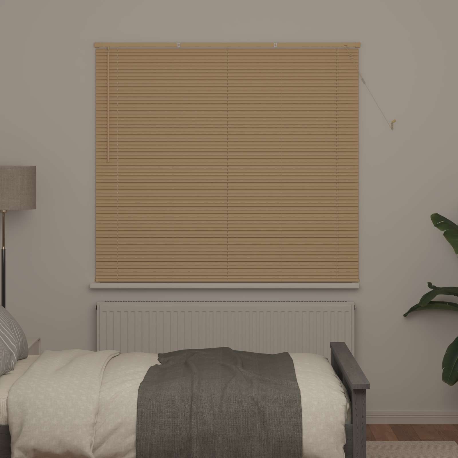 Vidaxx Jalousie Hellbraun mit Muster 150 x 130 cm PVC