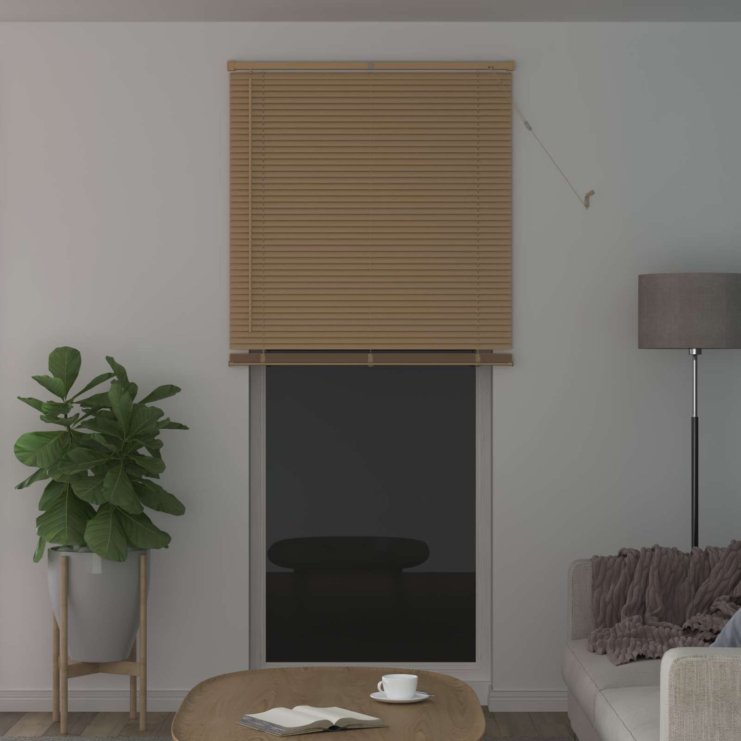 Vidaxx Jalousie Hellbraun mit Muster 213 x 80 cm PVC