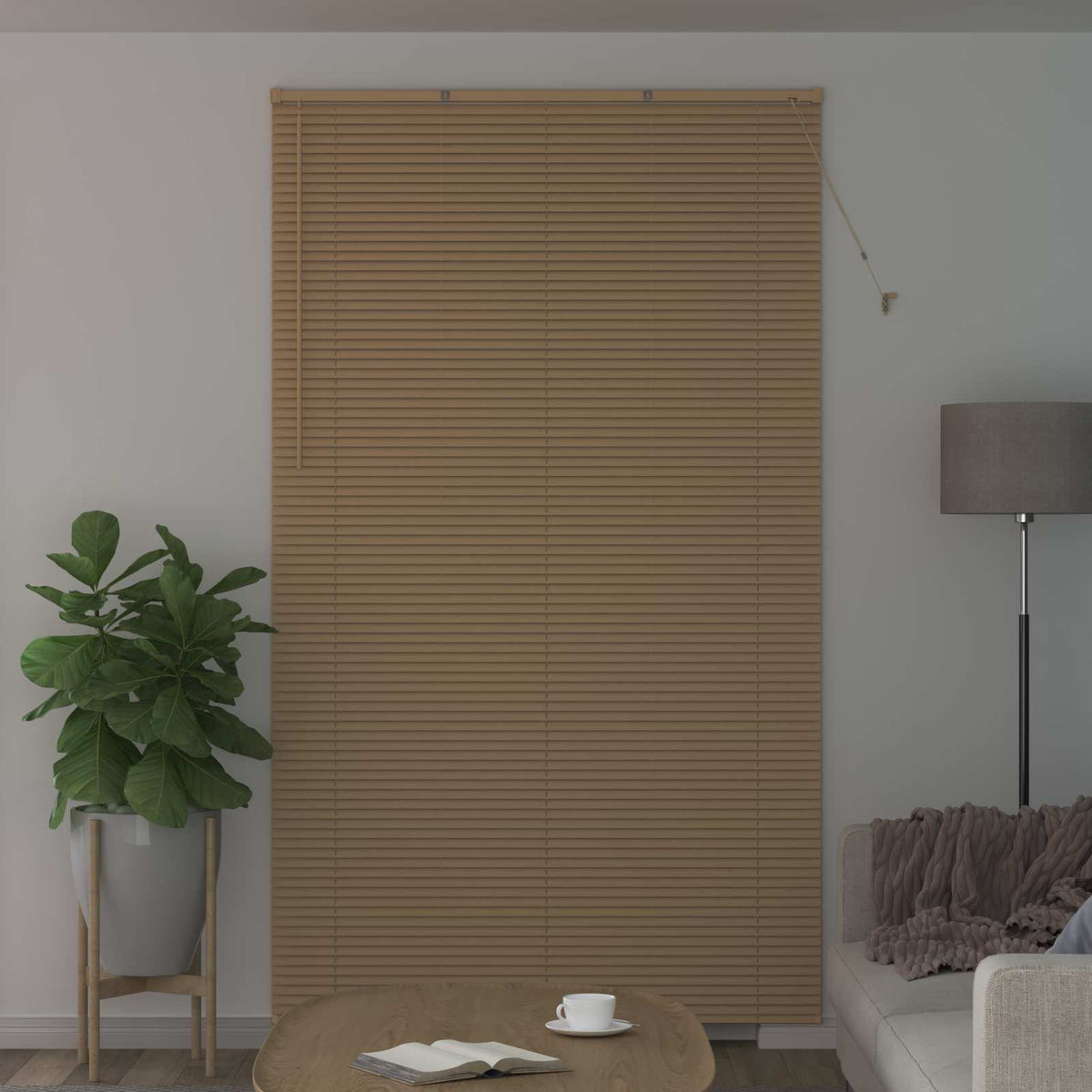 Vidaxx Jalousie Hellbraun mit Muster 213 x 130 cm PVC