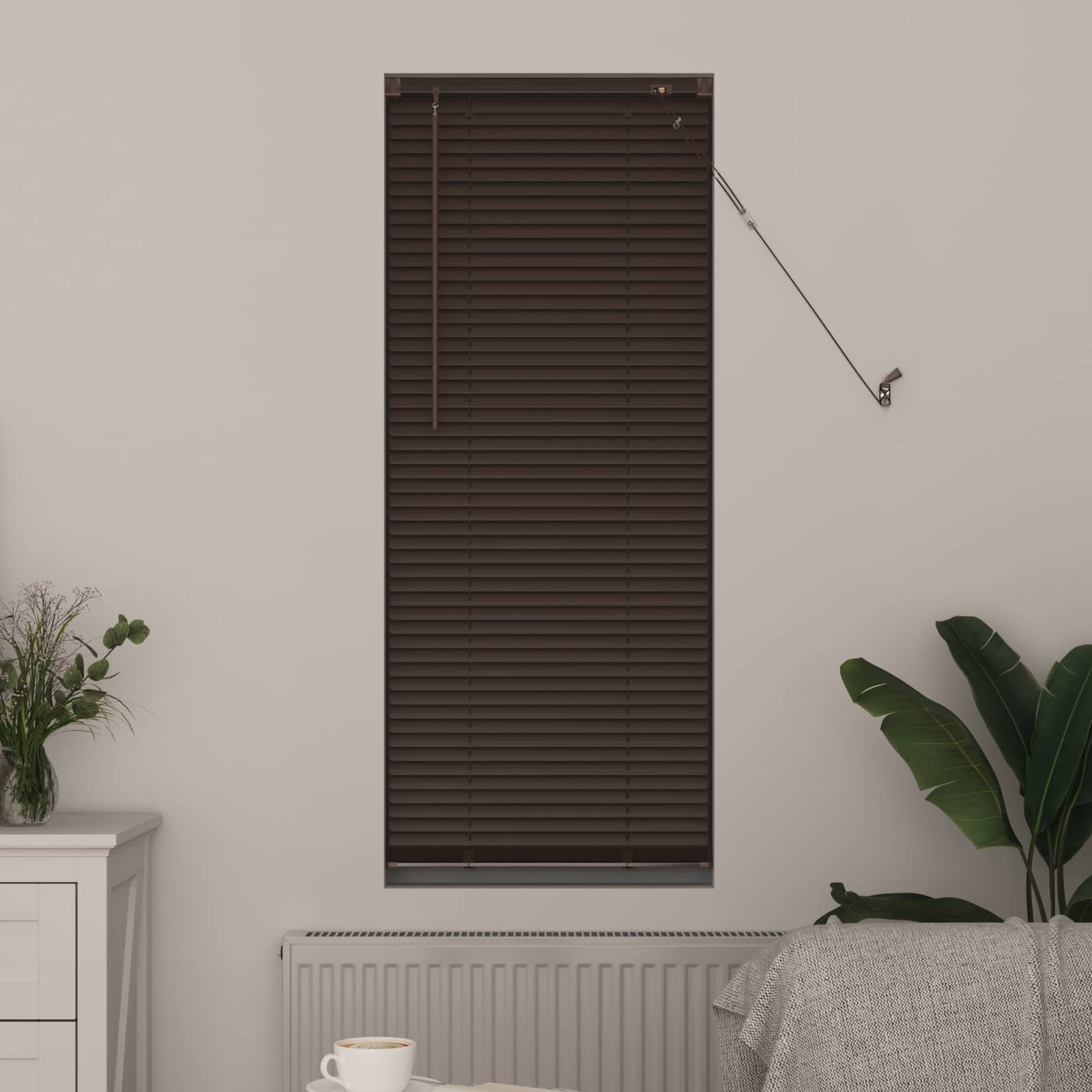 Vidaxx Jalousie dunkelbraun mit Muster 150 x 50 cm PVC